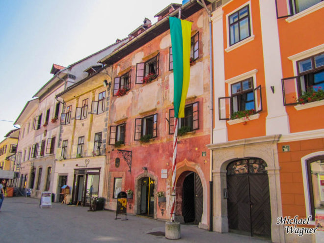 Häuserreihe in Ljubljana